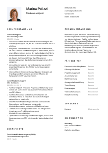 Lebenslauf-Vorlage für Markenmanager*in #1