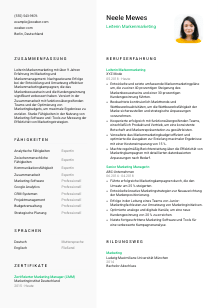 Lebenslauf-Vorlage für Leiter*in Markenmarketing #2