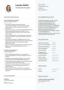 Lebenslauf-Vorlage für Produktmarkenmanager*in #2