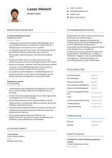 Lebenslauf-Vorlage für Blogschreiber*in #2