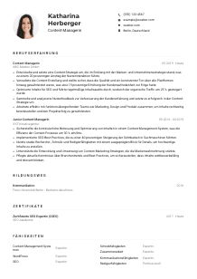 Lebenslauf-Muster für Content-Manager*in
