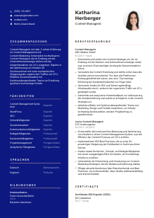 Lebenslauf-Vorlage für Content-Manager*in #3