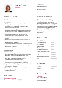 Lebenslauf-Vorlage für Texter*in #2
