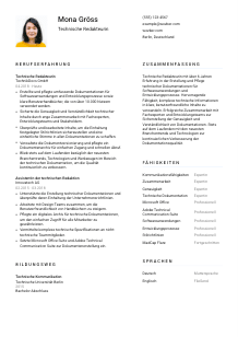 Lebenslauf-Vorlage für Technische*r Redakteur*in #1