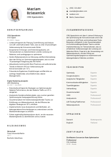 Lebenslauf-Vorlage für CRO-Spezialist*in #2