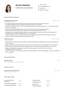 Lebenslauf-Muster für Kundengewinnungsmanager*in