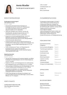 Lebenslauf-Vorlage für Kundengewinnungsmanager*in #1