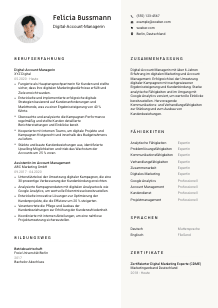 Lebenslauf-Vorlage für Digital-Account-Manager*in #2