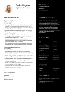 Lebenslauf-Vorlage für Digitalmarketing-Expert*in #3