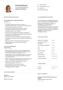 Lebenslauf-Vorlage für Account-Manager*in für digitales Marketing #1