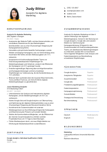 Lebenslauf-Vorlage für Analyst*in für digitales Marketing #2