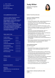 Lebenslauf-Vorlage für Analyst*in für digitales Marketing #3