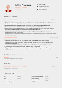 Lebenslauf-Vorlage für Executive für digitales Marketing #3