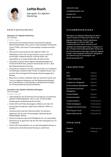 Lebenslauf-Vorlage für Manager*in für digitales Marketing #3