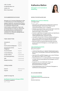 Lebenslauf-Vorlage für Manager*in im E-Commerce-Marketing #2