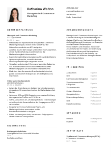 Lebenslauf-Vorlage für Manager*in im E-Commerce-Marketing #1