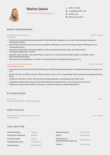 Lebenslauf-Vorlage für E-Mail-Marketing-Manager*in #3
