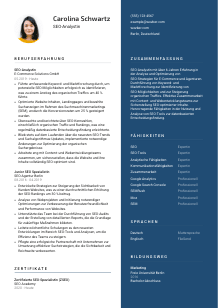 Lebenslauf-Vorlage für SEO-Analyst*in #2