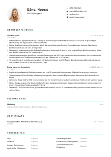 Lebenslauf-Vorlage für SEO-Manager*in #3
