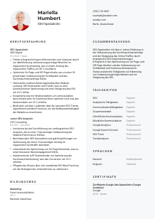 Lebenslauf-Vorlage für SEO-Spezialist*in #2