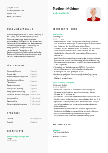 Lebenslauf-Vorlage für Werbemanager*in #2