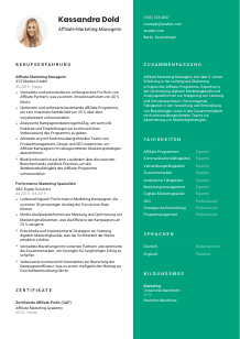 Lebenslauf-Vorlage für Affiliate-Marketing-Manager*in #2