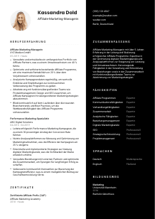 Lebenslauf-Vorlage für Affiliate-Marketing-Manager*in #3
