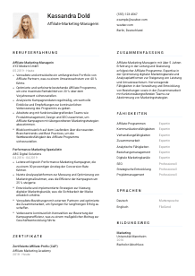Lebenslauf-Vorlage für Affiliate-Marketing-Manager*in #1