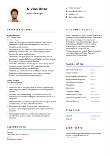 Lebenslauf-Vorlage für Kreativ-Manager*in #2