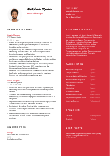 Lebenslauf-Vorlage für Kreativ-Manager*in #3