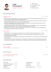 Lebenslauf-Vorlage für Engagement-Manager*in #1