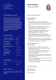 Lebenslauf-Vorlage für Marketing-Mitarbeiter*in #3