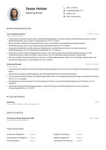 Lebenslauf-Muster für Marketing-Berater*in