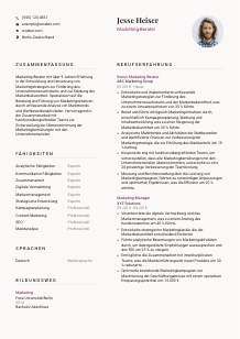 Lebenslauf-Vorlage für Marketing-Berater*in #3
