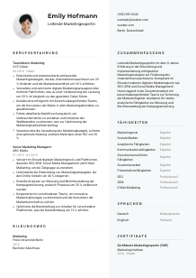 Lebenslauf-Vorlage für Leitende*r Marketingexpert*in #2
