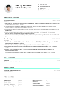 Lebenslauf-Vorlage für Leitende*r Marketingexpert*in #3