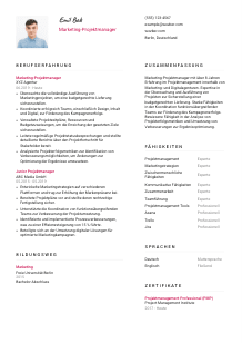 Lebenslauf-Vorlage für Marketing-Projektmanager*in #2