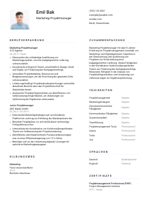 Lebenslauf-Vorlage für Marketing-Projektmanager*in #1