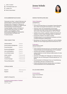 Lebenslauf-Vorlage für Podcaster*in #3