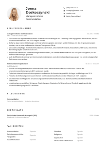 Lebenslauf-Muster für Manager*in interne Kommunikation
