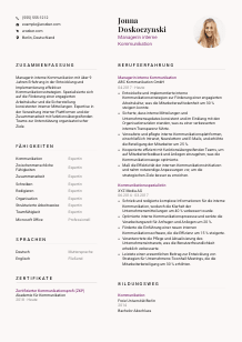Lebenslauf-Vorlage für Manager*in interne Kommunikation #3