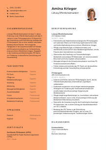 Lebenslauf-Vorlage für Leitung Öffentlichkeitsarbeit #3