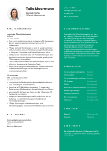 Lebenslauf-Vorlage für Spezialist*in für Öffentlichkeitsarbeit #2