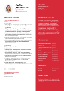 Lebenslauf-Vorlage für Spezialist*in für Öffentlichkeitsarbeit #3
