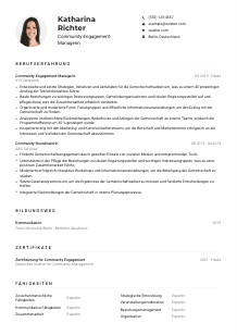 Lebenslauf-Muster für Community-Engagement-Manager*in