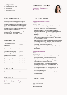 Lebenslauf-Vorlage für Community-Engagement-Manager*in #3