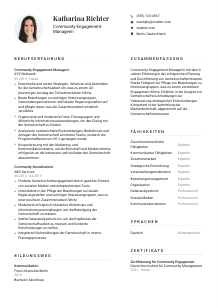 Lebenslauf-Vorlage für Community-Engagement-Manager*in #1