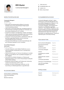 Lebenslauf-Vorlage für Community-Manager*in #2
