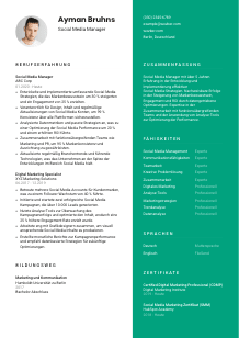 Lebenslauf-Vorlage für Social Media Manager*in #2