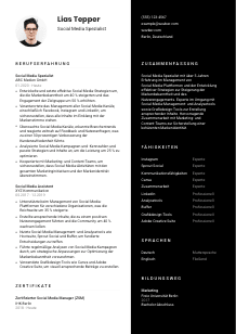 Lebenslauf-Vorlage für Social Media Spezialist*in #3